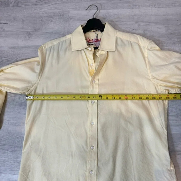 Robert Graham Butter Yellow Casual Button Down with Fun Graphic Print Size M - Picture 9 of 16